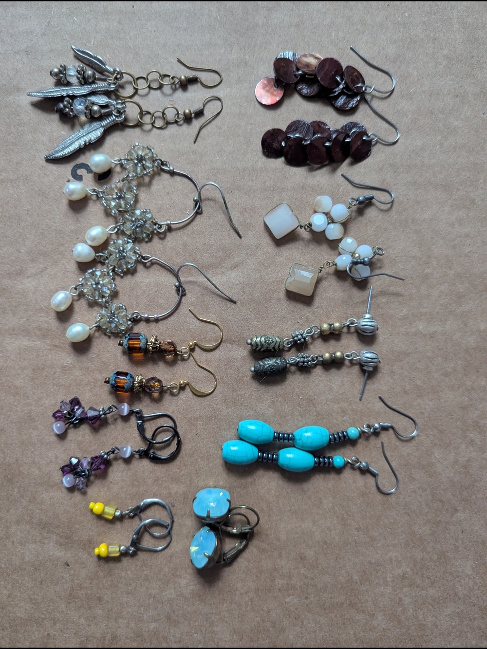 Used Assorted Women's Multicolor Bead Earrings - Fashion Jewelry